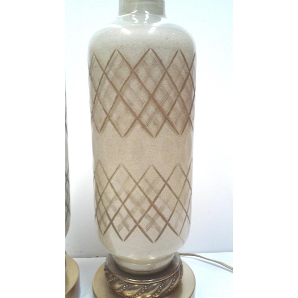 1950s Italian Murano Gold Glass Lamps-A Pair
